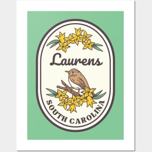 Laurens South Carolina Wren SC Tourist Souvenir Posters and Art